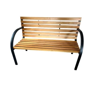 Solid Wood Bench Cast Iron Seats Modern Design for Home Bar Supermarket School Entrance Outdoor Spaces Parks Patios Malls Gyms