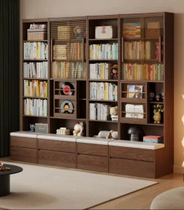 Solid Wood Bookshelf Suitable for Living Rooms Home Offices Villas Hotels and Decorative or Functional Use