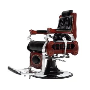 Solid Wood Classic Barber Chair with Heavy Duty Hydraulic Pump for Hair Salon Barber Shop Outdoor Use 3 5 Year Warranty BC1002