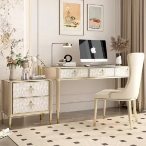 Solid Wood Computer Desk BK-50 Multifunctional Desktop Household Bedroom Study Table Light Luxury Shell Office Desk