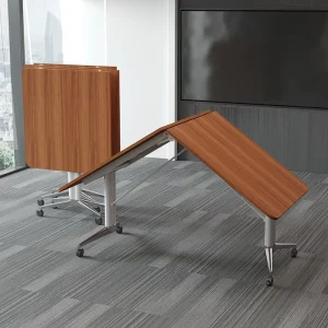 Solid Wood Conference Table Adjustable Eco Friendly Foldable Multi Functional Design for Home and Office Use