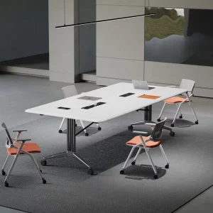 Solid Wood Conference Table Modern Design Adjustable Eco Friendly Multi Functional for Office Commercial Use