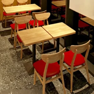 Solid Wood Customizable Restaurant Table Chair Sets Wall Side Booth Sofas for Snack Bars Rice Noodle Shops Hot Pot Soup Shops