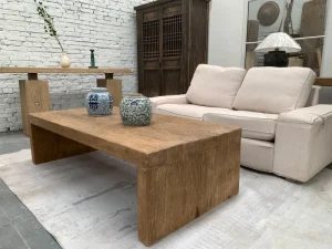 Solid Wood Design Coffee Table Durable Furniture for Modern Home Kitchen Entrance Living Room