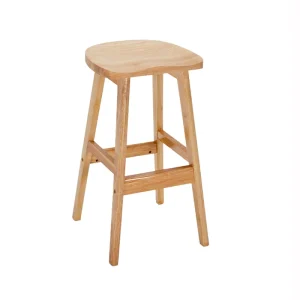 Solid Wood Home Office Bar Chair Stable Backless High Stool for Hotel or Living Room Modern Leisure Style Furniture