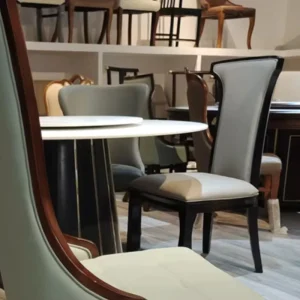 Solid Wood Hotels High-end Velvet Restaurants and Cloth Wood Chairs by Manufacturers