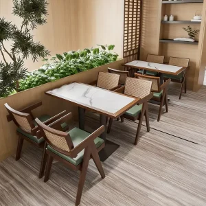 Solid Wood Iron Frame Commercial Restaurant Wall Mounted Booth Sofa Set 4 Person Minimalist Design Disassembly Feature