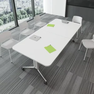Solid Wood Luxury Modern Oblong Conference Table with Adjustable Foldable Legs Eco Friendly Design for Commercial Office Use