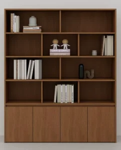 Solid Wood Modern 5 Tier Floor to Ceiling Living Room Bedroom Storage Bookshelf Multi Function Office Bookcase