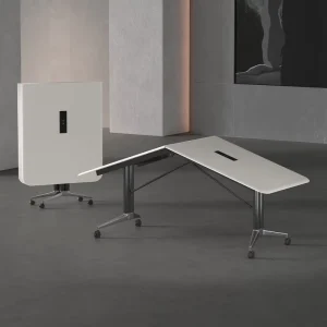 Solid Wood Modern Conference Table Adjustable Eco Friendly Foldable Multi Functional Commercial Conference Rooms Hotels