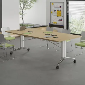 Solid Wood Modern Conference Table Adjustable Eco Friendly Foldable Multi Functional Office Furniture for Home & Office Use
