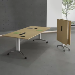Solid Wood Modern Conference Table Adjustable Eco Friendly Foldable Multi Functional for Home & Office Use