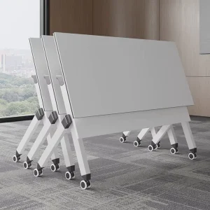 Solid Wood Modern Conference Table Metal Legs for Home Office Use Adjustable Eco Friendly Multi Purpose Design