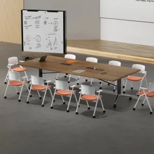 Solid Wood Modern Conference Table for Conference Room and Hotel Use Adjustable Eco Friendly Commercial Furniture