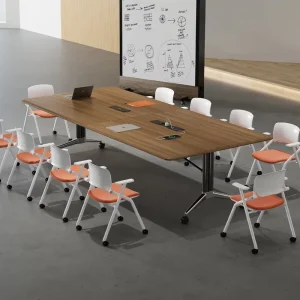 Solid Wood Modern Conference Table for Home Office Living Room Use Adjustable Eco Friendly Commercial Furniture