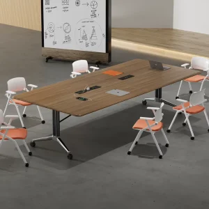 Solid Wood Modern Conference Table for Home and Office Use Adjustable Eco Friendly Commercial Furniture