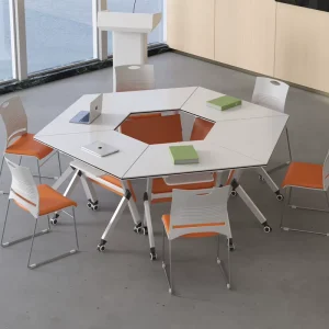 Solid Wood Modern Conference Table for Home or Office Use Adjustable Eco Friendly