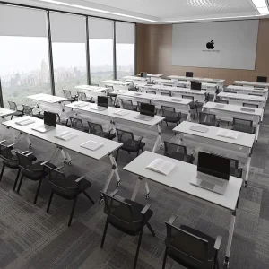 Solid Wood Modern Foldable Conference Table for Conference Room Home Office Use Adjustable Eco Friendly Multi Purpose Design