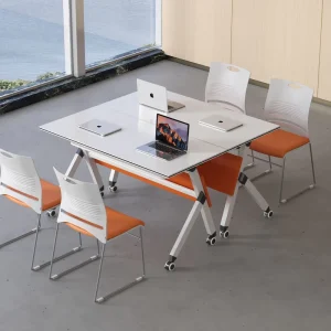 Solid Wood Modern Foldable Conference Table for Home or Office Use Adjustable Eco Friendly Office Furniture