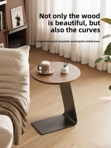 Solid Wood Modern Medieval Style Coffee Table with Shelf and Marble Top Luxury Home Furniture for Living Room and Balcony