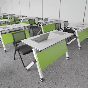 Solid Wood Modern Oblong Conference Table Adjustable Eco Friendly Multi Functional for Home and Office Use
