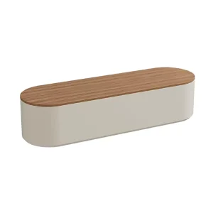 Solid Wood Modern Square Outdoor Bench All Weather Patio Seating for Parks Courtyards & Public Areas