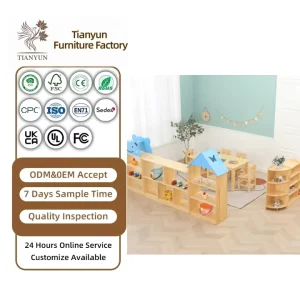Solid Wood Modular Multifunctional Corner Cabinet Sets for Toy Backpack Shoe Storage Bookshelves Customizable Easy Assembly
