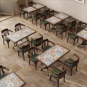 Solid Wood Multifunctional Restaurant Table Chair Set for Cafes Restaurants & Dessert Shops Commercial Furniture