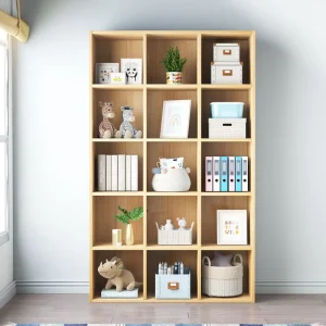 Solid Wood Pine Children’s Storage Bookcase Cabinet Free Combination Customizable Low Floor Modern Style Home Furniture