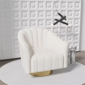 Solid Wood Swivel Arm Chairs Living Room Furniture Luxury Armchair Comfortable Accent Chair