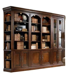 Solid Wood Traditional Furniture in a Study Storage Large Wooden Tree Bookcases and Bookshelves