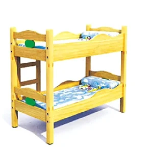 Solid Wood Two Layer Kids Bed for Bedroom or School Kindergarten Daycare Use