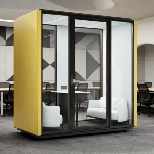 Soundproof Movable Vocal Booth for Office Mall Study Use Acoustic Noise Canceling Cubicle with Freestanding Design