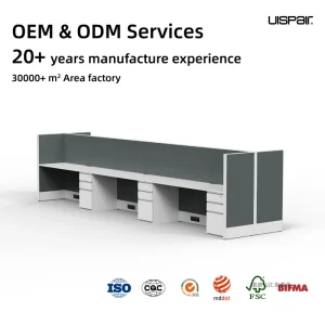 Soundproof Office Staff Working Station Modern Modular Cubicle Workstation Desktop 3 4 5 Person Office Workstation Table