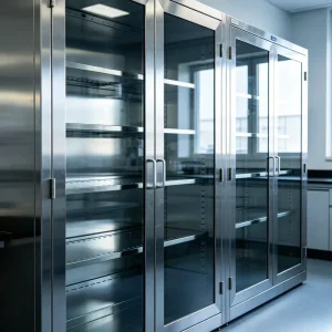 Source Factory Customized All Steel Modern Instrument Storage Display Cabinet with Glass Door for Laboratory Workshop School Use