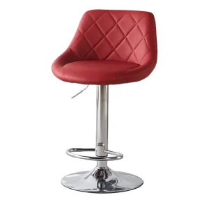 Source Factory Minimalist Diamond pattern Lift and tilt bar Stool Padded Swivel Height Adjustable Commercial Use