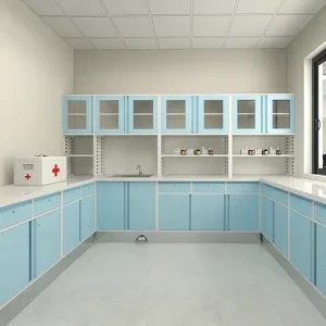 Source Factory Modern Metal Hospital Dental Treatment Cabinet with Disinfection Features Wall Mount Design