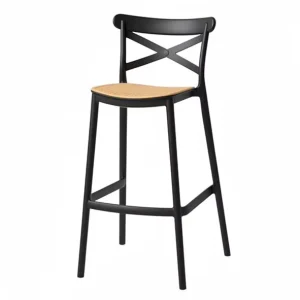 Source Factory New Design Coffee Shop Comfortable Restaurant Plastic Stools PP High Leg Bar Chair Manufacturer