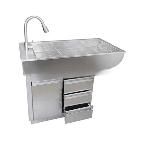 Source factory Shandong Pet Hospital Treatment Table Stainless steel Animal Grooming Spaying neutering Pet Operation Table for