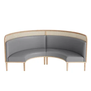 Space Efficient Commercial Grade Durable Upholstered Booth Seating Wood Legs Modern Design for Events Restaurants Villa