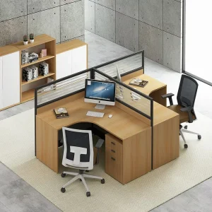 Space Saving 2 Person Office Partition Table Cubicle Modular Office Furniture Workstation