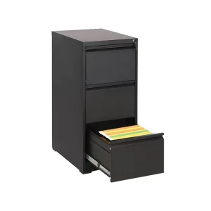 Space Saving 3 Drawer Vertical Metal File Cabinet with Interlocking System