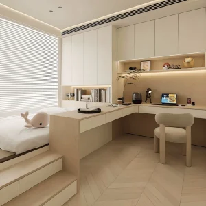 Space Saving Comfortable Bedroom Furniture Set Modern Tatami Bed With Storage