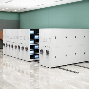 Space Saving High Density Mobile Shelving System Metal File Storage Cabinet