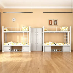 Space Saving Modern Detachable Metal Bunk Bed for Dormitories Apartments Schools Hospitals Commercial Use