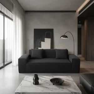 Space Saving Soft Compression Sofa High Density Foam Modern Couch for Small Room Sectional Couch Professional Project Furniture