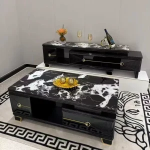 Square Coffee Center Table Set Design Wooden Living Room Factory Modern Coffee Table for Home