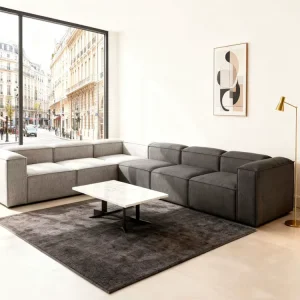 Square Contemporary Sectional Sofa Set with Adjustable Durable Design for Hotel and Living Room Luxury Use