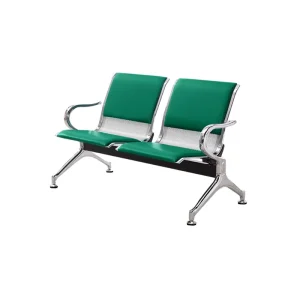 Stable Durable Metal Frame Leather Foldable Visitor Waiting Chair for Hospital Mall Hotel Use Modern Design