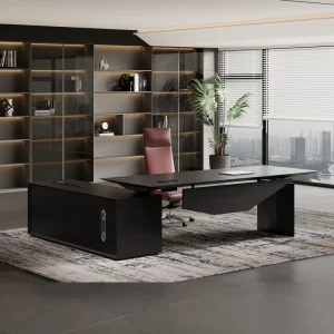 Stable Frame Electric Standing Desk Luxury Large Executive Desk for CEO Office Workstation